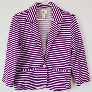 Levi's Size Medium White & Purple Striped Blazer